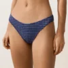 Bikinis-Slip mit mittlerer Bedeckung und U-Ausschnitt im Gingham-Muster Bikinis-Slip mit mittlerer Bedeckung und U-Ausschnitt im Gingham-Muster