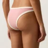 Bikinis-Slip mit U-Ausschnitt, mittlerer Bedeckung und Kontrastbesatz Bikinis-Slip mit U-Ausschnitt, mittlerer Bedeckung und Kontrastbesatz