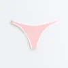 Bikinis-Slip mit U-Ausschnitt, mittlerer Bedeckung und Kontrastbesatz Bikinis-Slip mit U-Ausschnitt, mittlerer Bedeckung und Kontrastbesatz