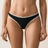 Bikinis-Slips im U-Cut-Stil mit kontrastfarbener Paspel