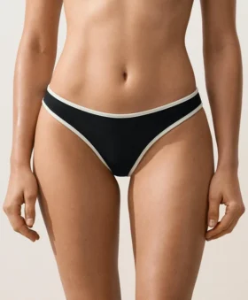 Bikinis-Slips im U-Cut-Stil mit kontrastfarbener Paspel Bikinis-Slips im U-Cut-Stil mit kontrastfarbener Paspel