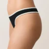 Bikinis-Slips im U-Cut-Stil mit kontrastfarbener Paspel