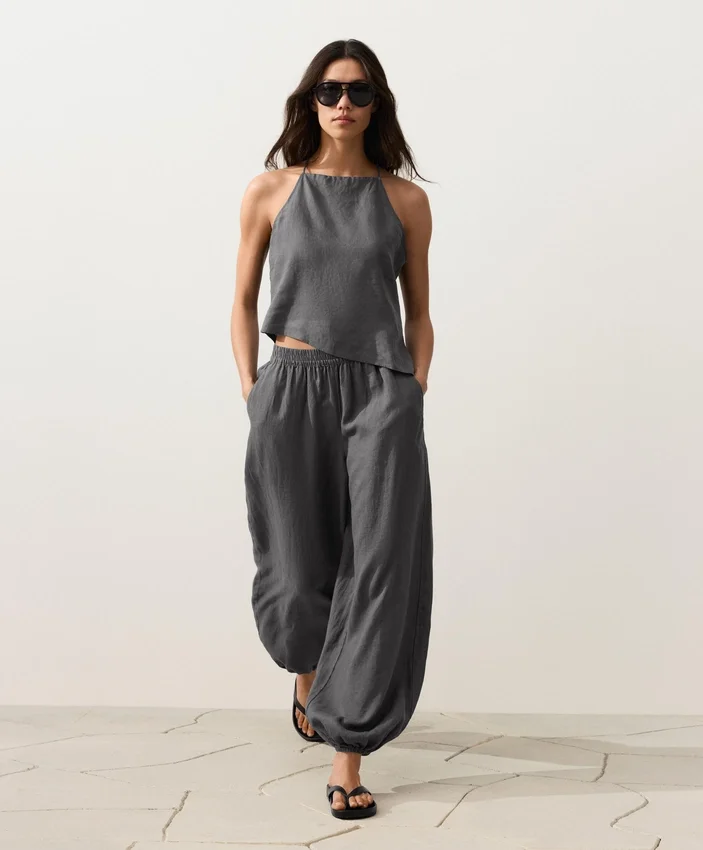 Bloomer-Hose aus 100 % Leinen Bloomer-Hose aus 100 % Leinen