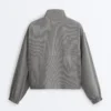 Bomberjacke aus Lyocell-Mischung mit Gingham-Muster Bomberjacke aus Lyocell-Mischung mit Gingham-Muster