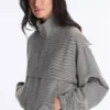 Bomberjacke aus Lyocell-Mischung mit Gingham-Muster Bomberjacke aus Lyocell-Mischung mit Gingham-Muster