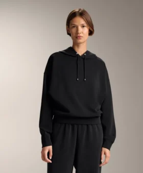 Boxy-Hoodie aus gebürstetem Modal