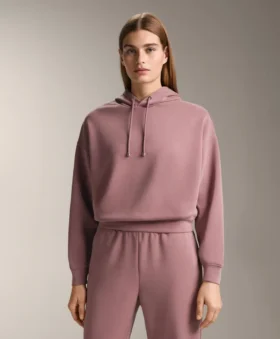 Boxy-Hoodie aus gebürstetem Modal