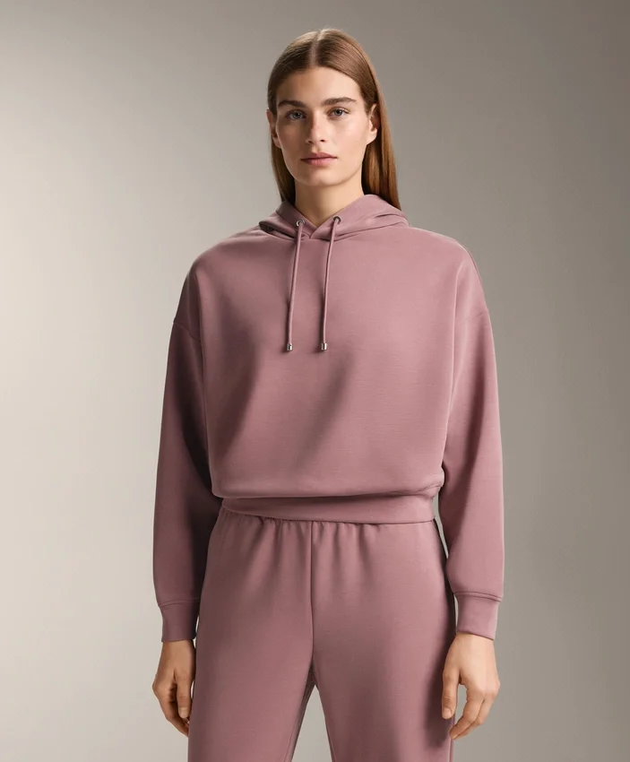 Boxy-Hoodie aus gebürstetem Modal Boxy-Hoodie aus gebürstetem Modal
