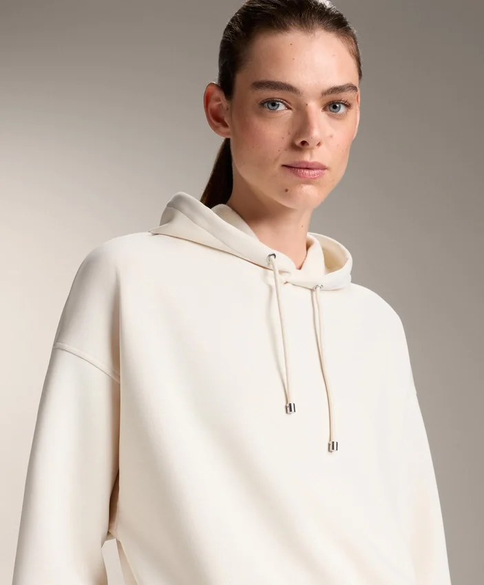 Boxy-Hoodie aus gebürstetem Modal Boxy-Hoodie aus gebürstetem Modal