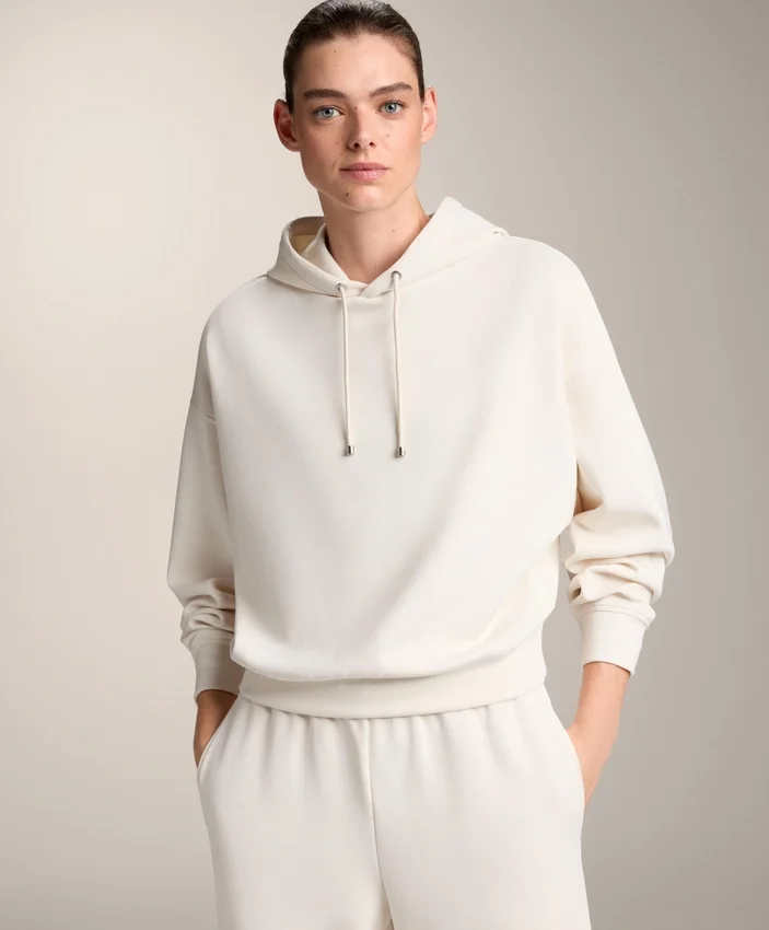 Boxy-Hoodie aus gebürstetem Modal Boxy-Hoodie aus gebürstetem Modal