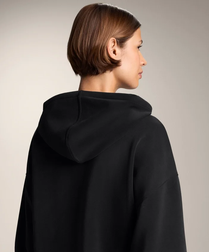 Boxy-Hoodie aus gebürstetem Modal Boxy-Hoodie aus gebürstetem Modal