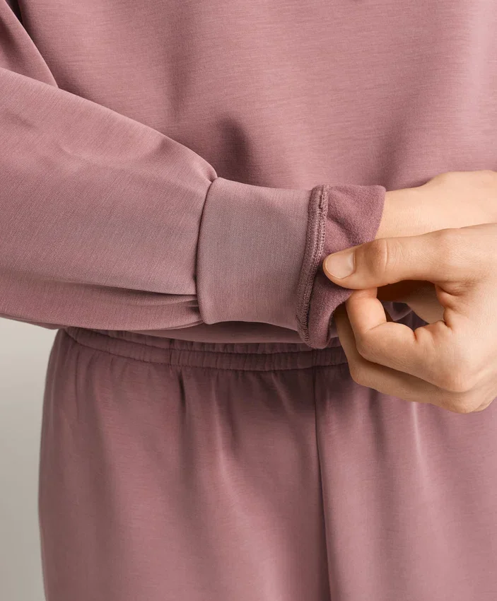 Boxy-Hoodie aus gebürstetem Modal Boxy-Hoodie aus gebürstetem Modal