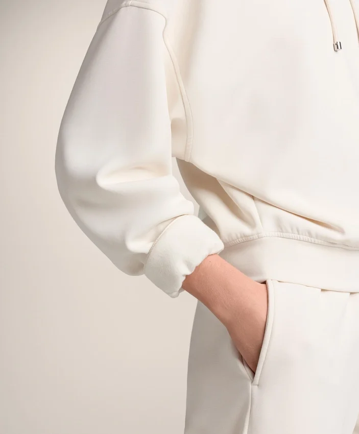 Boxy-Hoodie aus gebürstetem Modal Boxy-Hoodie aus gebürstetem Modal