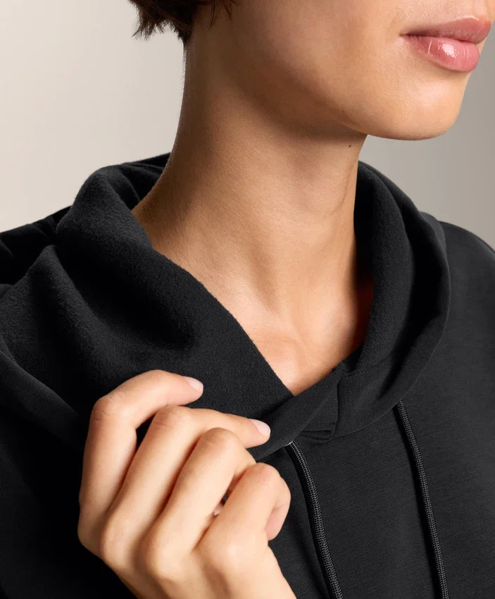 Boxy-Hoodie aus gebürstetem Modal Boxy-Hoodie aus gebürstetem Modal