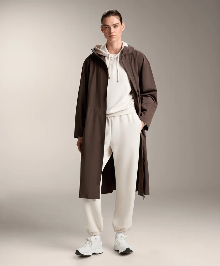 Boxy-Hoodie aus gebürstetem Modal Boxy-Hoodie aus gebürstetem Modal