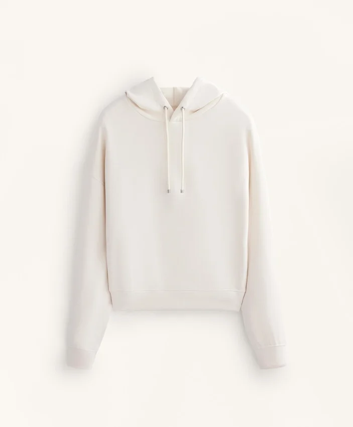 Boxy-Hoodie aus gebürstetem Modal Boxy-Hoodie aus gebürstetem Modal