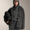Boxy-Sweatshirt mit Kapuze aus gebürstetem Modal-Melange Boxy-Sweatshirt mit Kapuze aus gebürstetem Modal-Melange