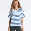 Boxy-T-Shirt aus Baumwollmischung mit kurzen Ärmeln Boxy-T-Shirt aus Baumwollmischung mit kurzen Ärmeln