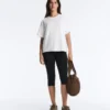 Boxy-T-Shirt aus Baumwollmischung mit kurzen Ärmeln Boxy-T-Shirt aus Baumwollmischung mit kurzen Ärmeln