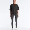 Boxy-T-Shirt aus Baumwollmischung mit kurzen Ärmeln Boxy-T-Shirt aus Baumwollmischung mit kurzen Ärmeln