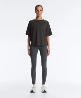 Boxy-T-Shirt aus Baumwollmischung mit kurzen Ärmeln