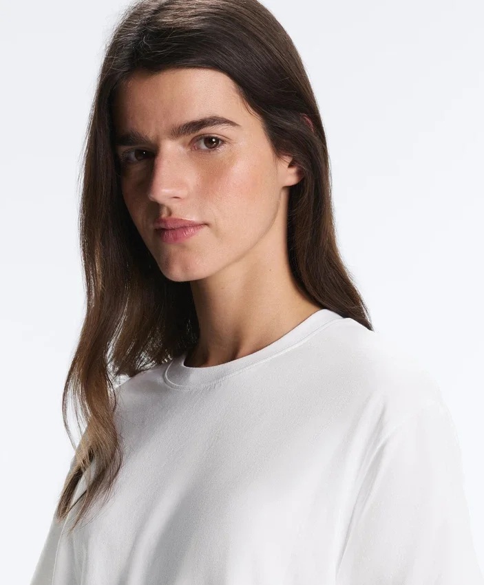 Boxy-T-Shirt aus Baumwollmischung mit kurzen Ärmeln Boxy-T-Shirt aus Baumwollmischung mit kurzen Ärmeln