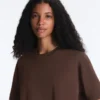 Boxy-T-Shirt aus Baumwollmischung mit kurzen Ärmeln Boxy-T-Shirt aus Baumwollmischung mit kurzen Ärmeln
