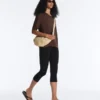 Boxy-T-Shirt aus Baumwollmischung mit kurzen Ärmeln Boxy-T-Shirt aus Baumwollmischung mit kurzen Ärmeln