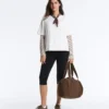Boxy-T-Shirt aus Baumwollmischung mit kurzen Ärmeln Boxy-T-Shirt aus Baumwollmischung mit kurzen Ärmeln