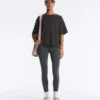 Boxy-T-Shirt aus Baumwollmischung mit kurzen Ärmeln Boxy-T-Shirt aus Baumwollmischung mit kurzen Ärmeln