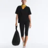 Boxy-T-Shirt aus Baumwollmischung mit kurzen Ärmeln Boxy-T-Shirt aus Baumwollmischung mit kurzen Ärmeln
