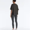 Boxy-T-Shirt aus Baumwollmischung mit kurzen Ärmeln Boxy-T-Shirt aus Baumwollmischung mit kurzen Ärmeln