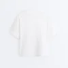 Boxy-T-Shirt aus Baumwollmischung mit kurzen Ärmeln Boxy-T-Shirt aus Baumwollmischung mit kurzen Ärmeln