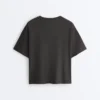 Boxy-T-Shirt aus Baumwollmischung mit kurzen Ärmeln Boxy-T-Shirt aus Baumwollmischung mit kurzen Ärmeln