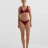 Brasilianische Bikinis mit U-Ausschnitt und Mini-Karomuster