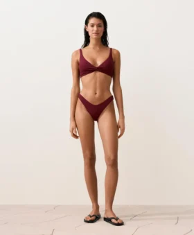 Brasilianische Bikinis mit U-Ausschnitt und Mini-Karomuster