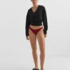 Brasilianische Bikinis mit U-Ausschnitt und Mini-Karomuster