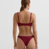 Brasilianische Bikinis mit U-Ausschnitt und Mini-Karomuster