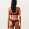 Brasilianische Bikinis mit U-Ausschnitt und Mini-Karomuster