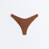 Brasilianischer Bikini-Slip mit U-Ausschnitt und Crinkle-Effekt Brasilianischer Bikini-Slip mit U-Ausschnitt und Crinkle-Effekt