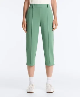 Capri-Hose aus Piqué mit Gürtelschlaufen aus Baumwolle Capri-Hose aus Piqué mit Gürtelschlaufen aus Baumwolle