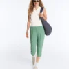 Capri-Hose aus Piqué mit Gürtelschlaufen aus Baumwolle Capri-Hose aus Piqué mit Gürtelschlaufen aus Baumwolle
