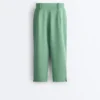 Capri-Hose aus Piqué mit Gürtelschlaufen aus Baumwolle Capri-Hose aus Piqué mit Gürtelschlaufen aus Baumwolle