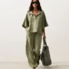 Cargo-Bloomer-Hose aus 100 % Leinen Cargo-Bloomer-Hose aus 100 % Leinen