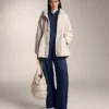 Cocoon-Hose mit Seitenfalte und gebürstetem Modal Cocoon-Hose mit Seitenfalte und gebürstetem Modal