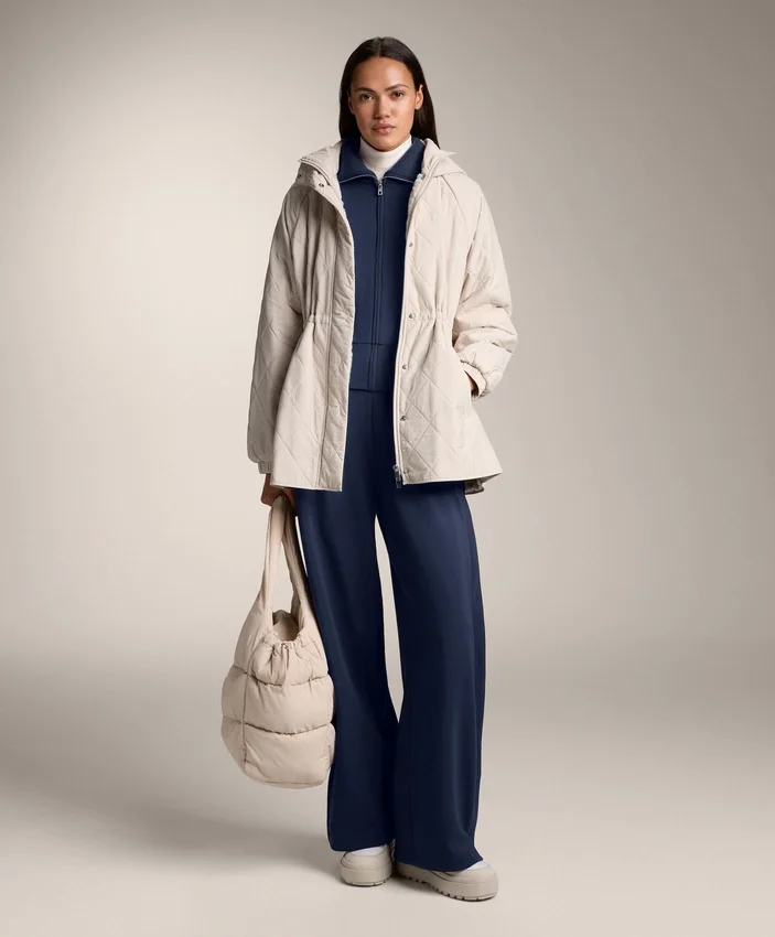 Cocoon-Hose mit Seitenfalte und gebürstetem Modal Cocoon-Hose mit Seitenfalte und gebürstetem Modal