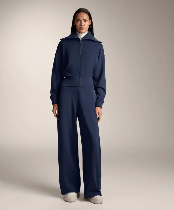 Cocoon-Hose mit Seitenfalte und gebürstetem Modal Cocoon-Hose mit Seitenfalte und gebürstetem Modal
