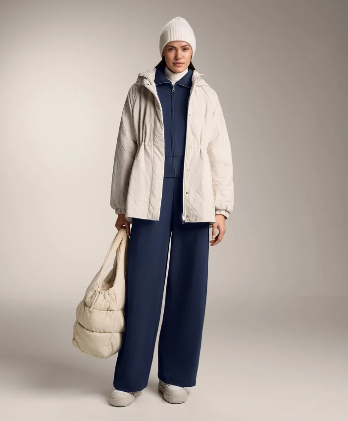 Cocoon-Hose mit Seitenfalte und gebürstetem Modal Cocoon-Hose mit Seitenfalte und gebürstetem Modal