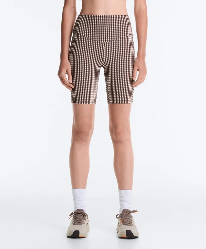 Comfortlux Biker-Leggings mit hoher Taille (20 cm) im Gingham-Muster Comfortlux Biker-Leggings mit hoher Taille (20 cm) im Gingham-Muster