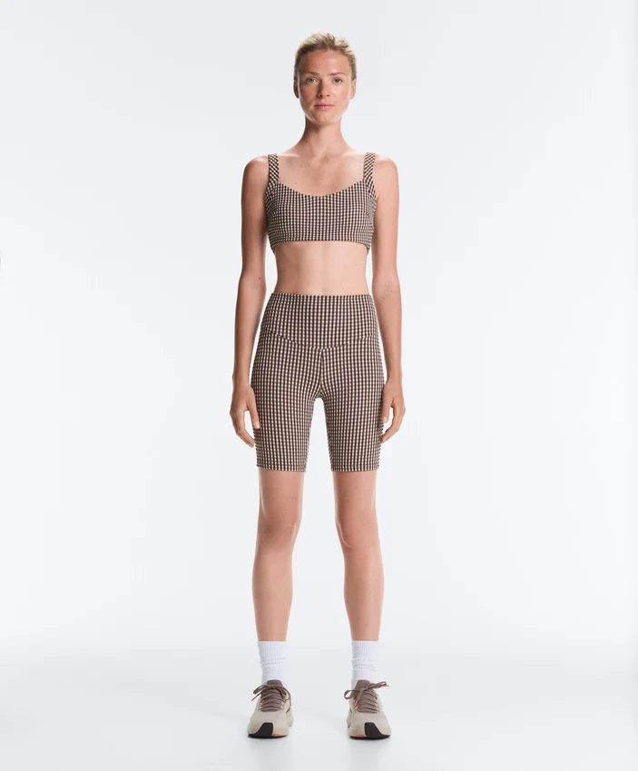 Sport-BH mit mittlerer Stützkraft im Gingham-Design Sport-BH mit mittlerer Stützkraft im Gingham-Design